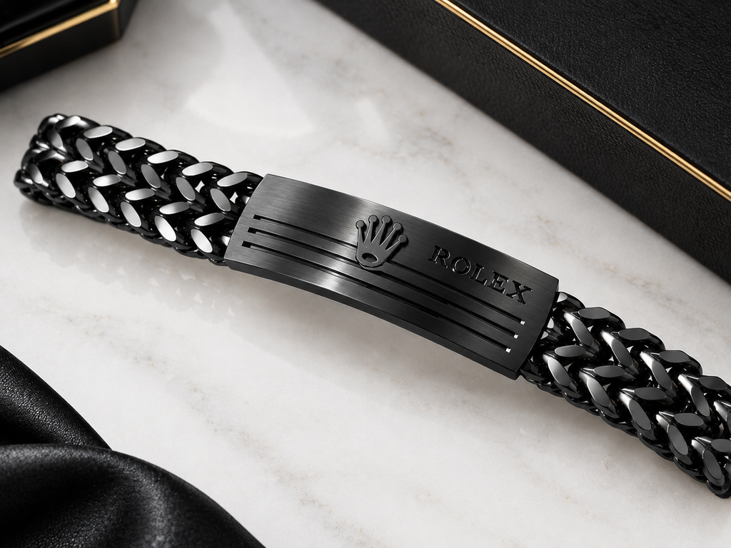 Premium Stainless Steel Foxtail Chain RLX Bracelet