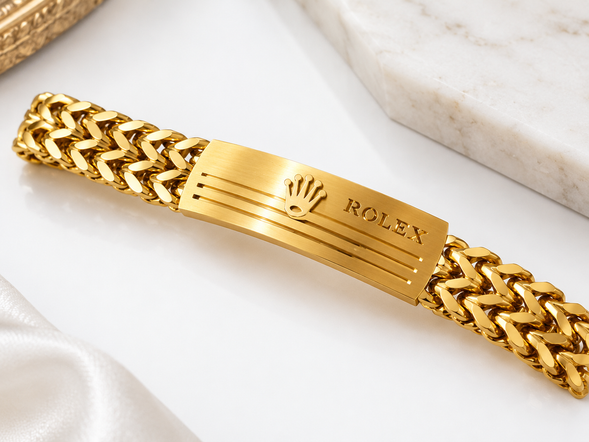 Premium Stainless Steel Foxtail Chain RLX Bracelet