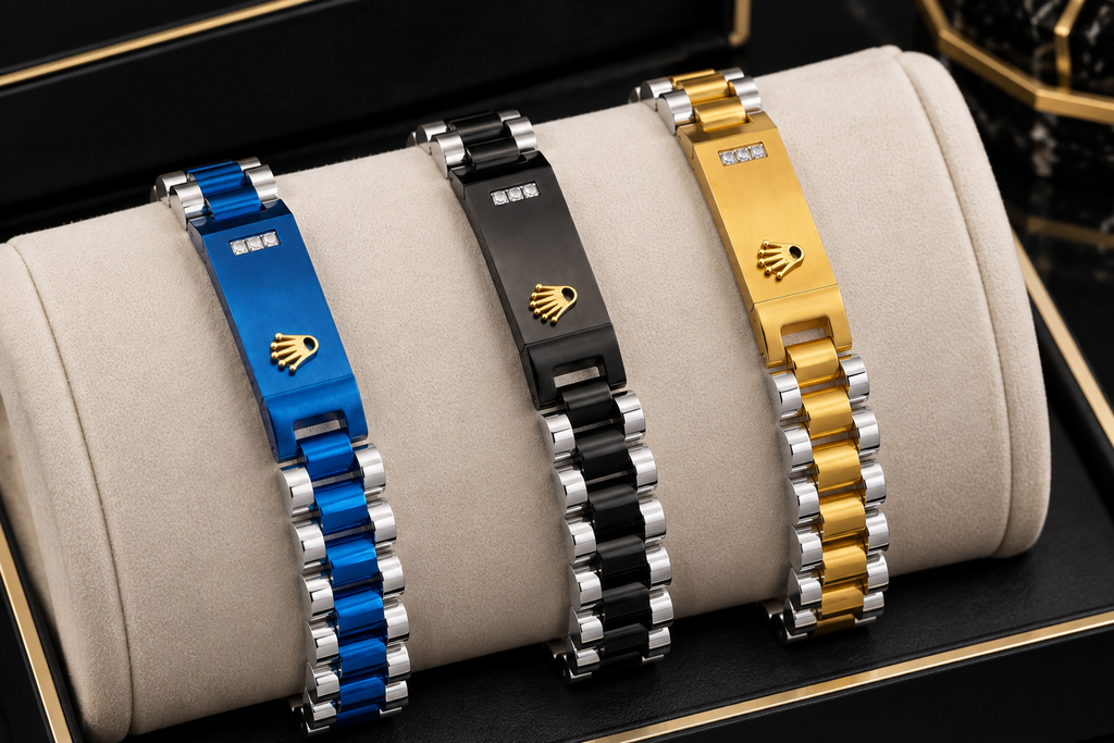 Luxury Crown RLX Premium Stainless Steel Bracelets For Men ,Great Quality and Classic Design