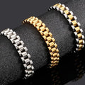 Premium Stainless Steel Bracelet for Men & Women , Gold/Silver/Black/Golden and Silver Hand Chain , bracelet for boys and Girls (Unisex)
