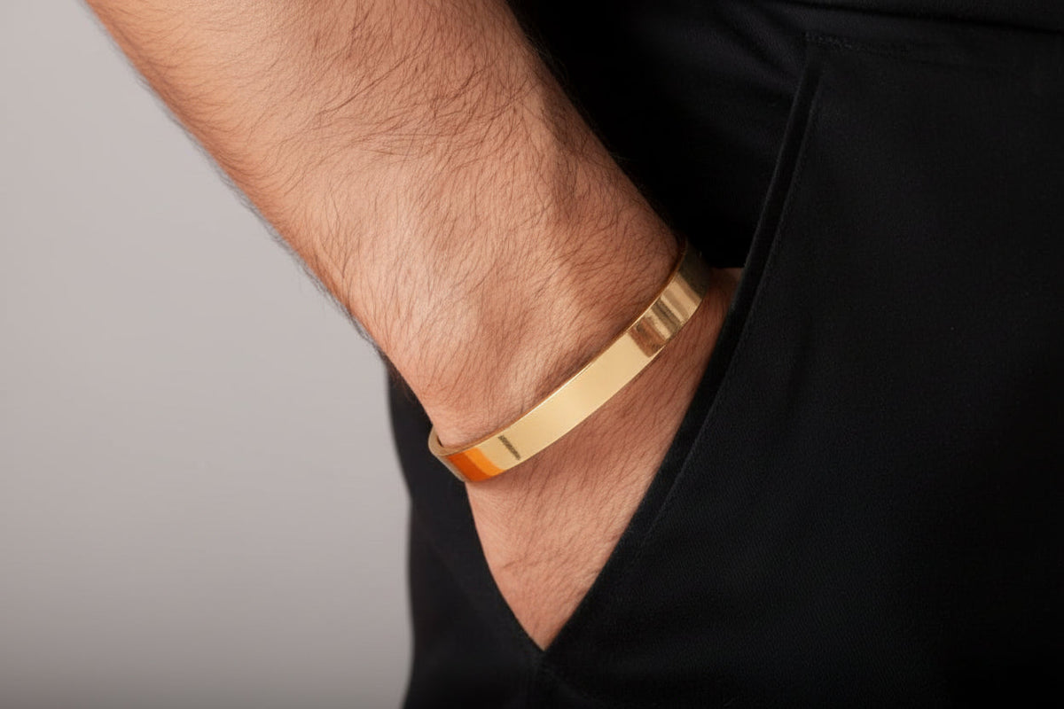 Premium Golden Stainless Steel Bracelet for Men